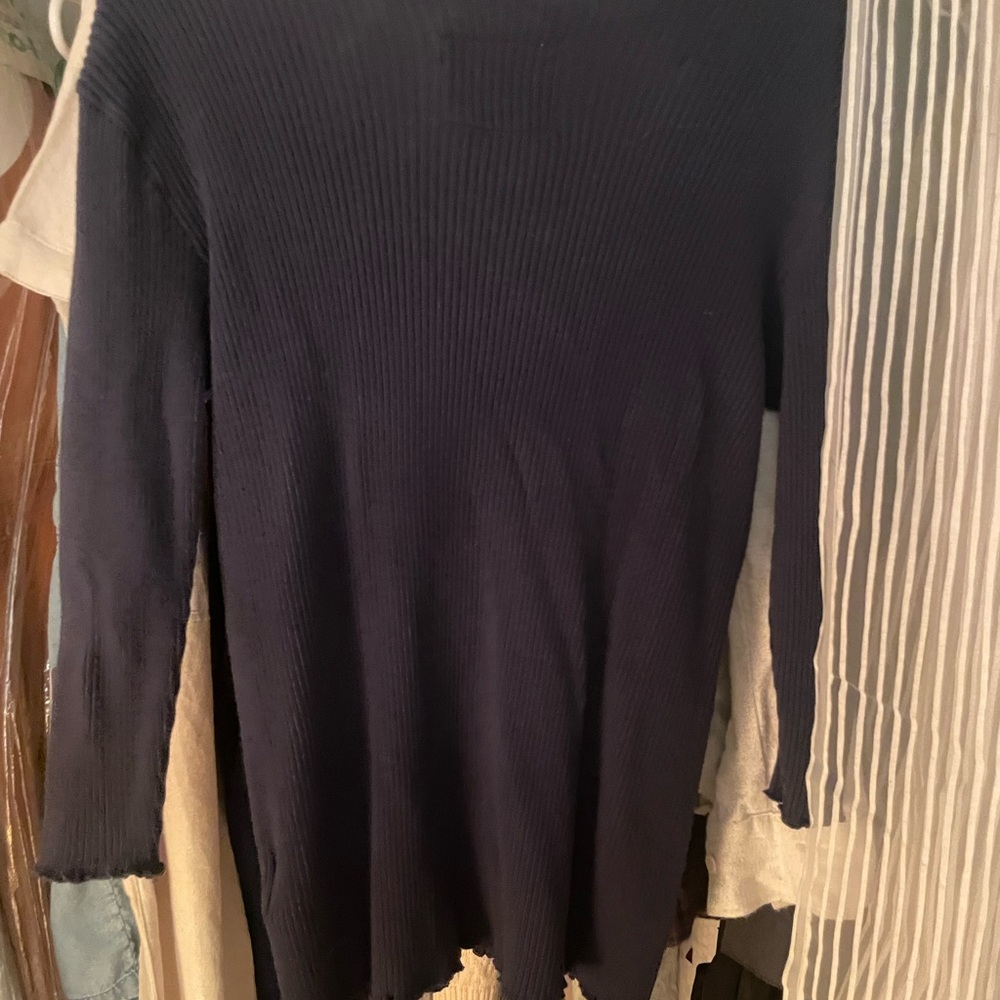 Navy Button-Up Cardigan - Picture 2 of 2